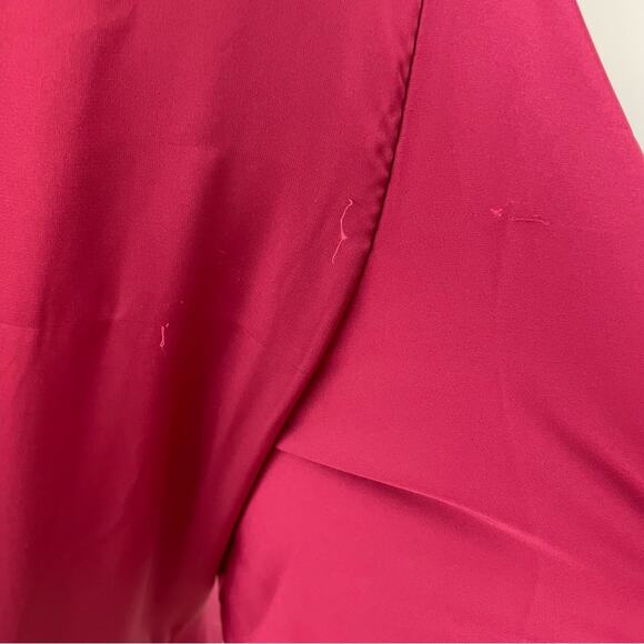 Ieena for Mac Duggal Women’s Plunging Neck Flare Sleeve Dress Raspberry Sz 12 - Picture 9 of 10